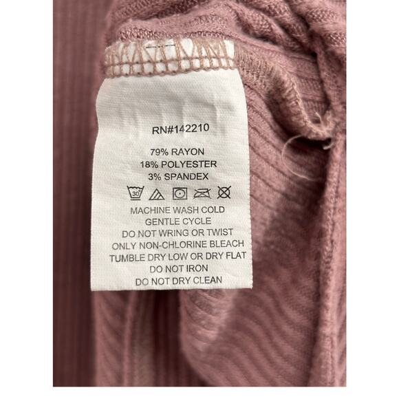 Mersea Oversized Ribbed Top Drop Shoulder Soft Cozy One Size Split Sides Boxy - Picture 10 of 10